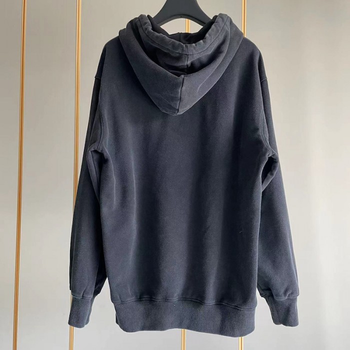 Givenchy Slim fit hoodie in printed felpa Black