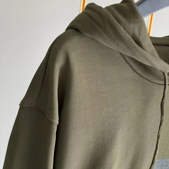 Givenchy Slim fit hoodie in printed felpa Green