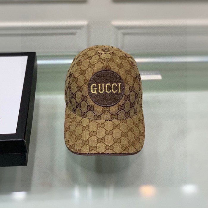 G*u*i gg canvas baseball hat brown