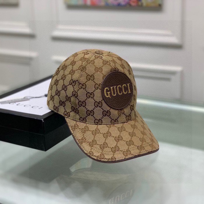 G*u*i gg canvas baseball hat brown