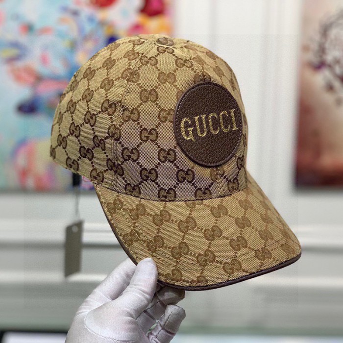 G*u*i gg canvas baseball hat brown