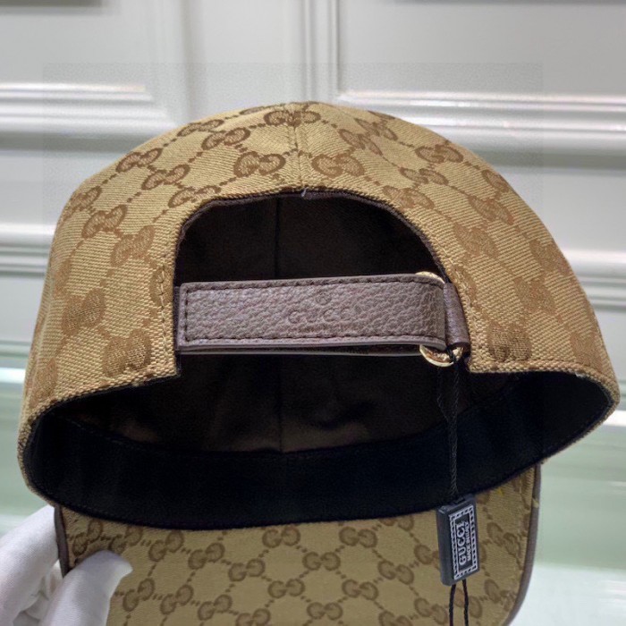 G*u*i gg canvas baseball hat brown
