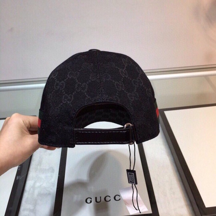 G*u*i original gg canvas baseball hat with web black