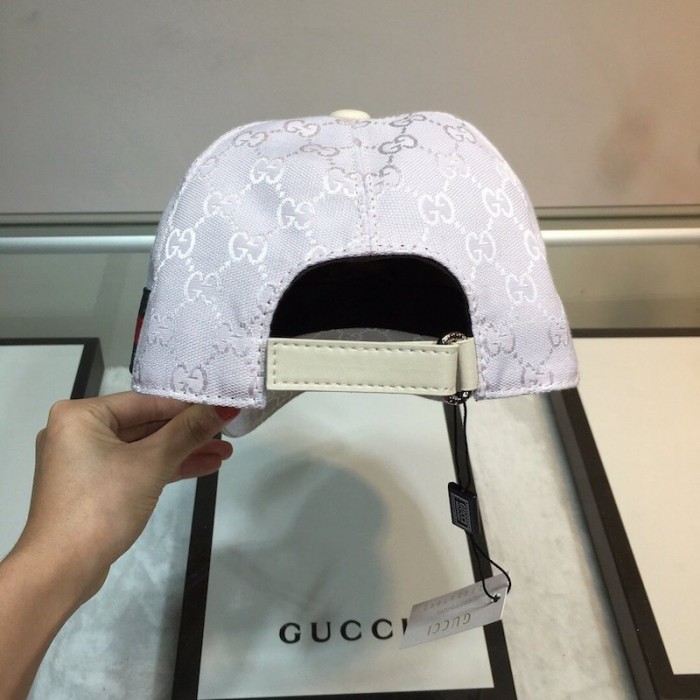 G*u*i original gg canvas baseball hat with web white