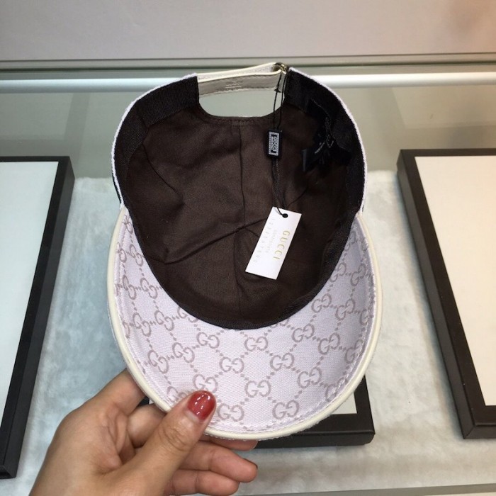 G*u*i original gg canvas baseball hat with web white