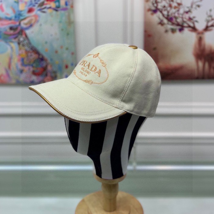 Pra*a cotton baseball cap beige