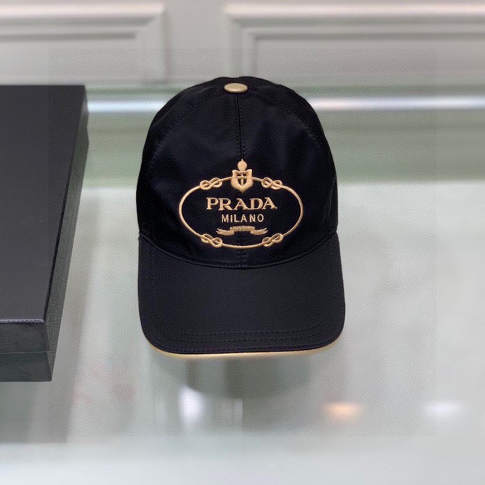 Pra*a cotton baseball cap black