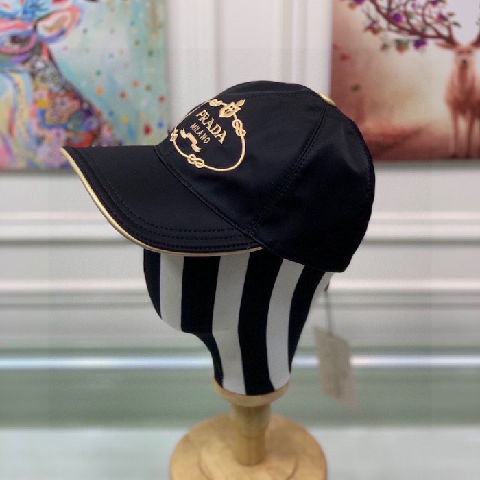 Pra*a cotton baseball cap black