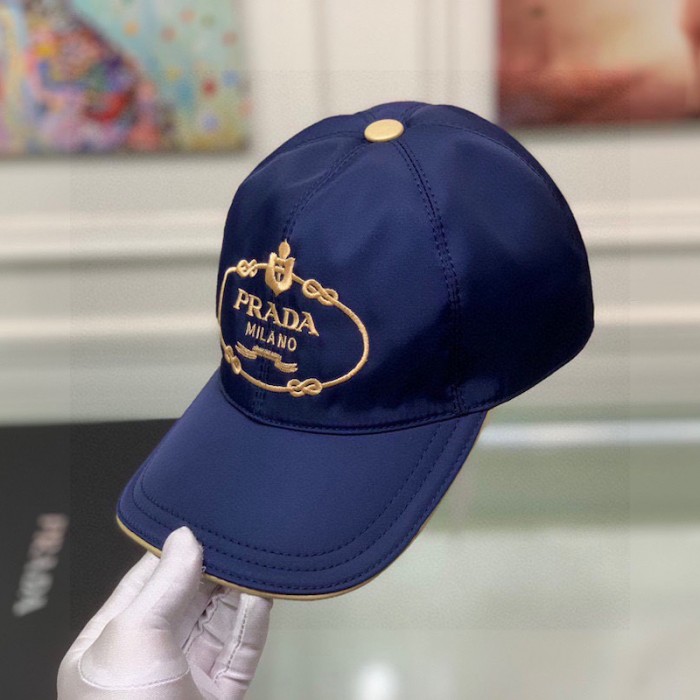 Pra*a cotton baseball cap blue