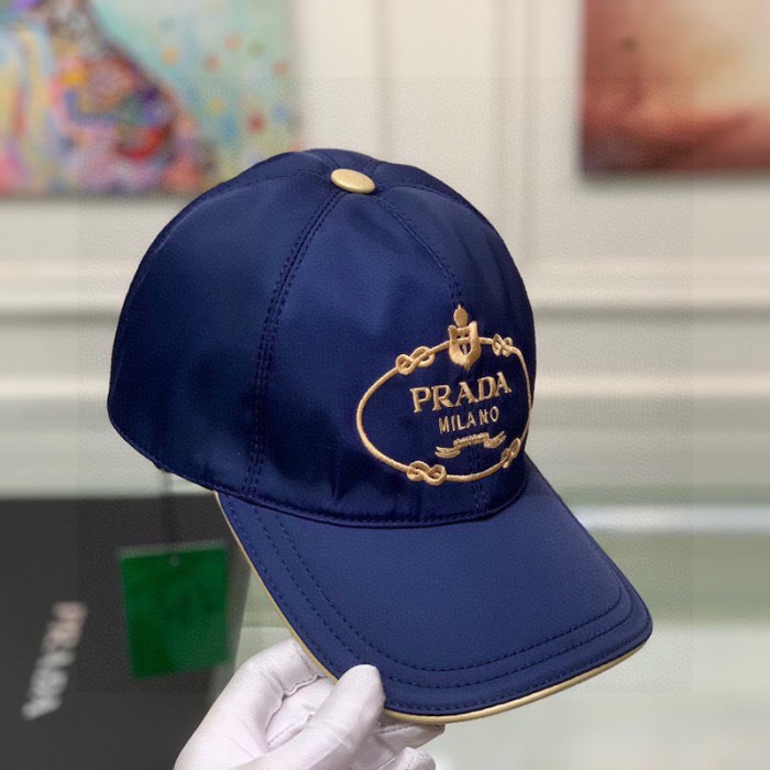 Pra*a cotton baseball cap blue