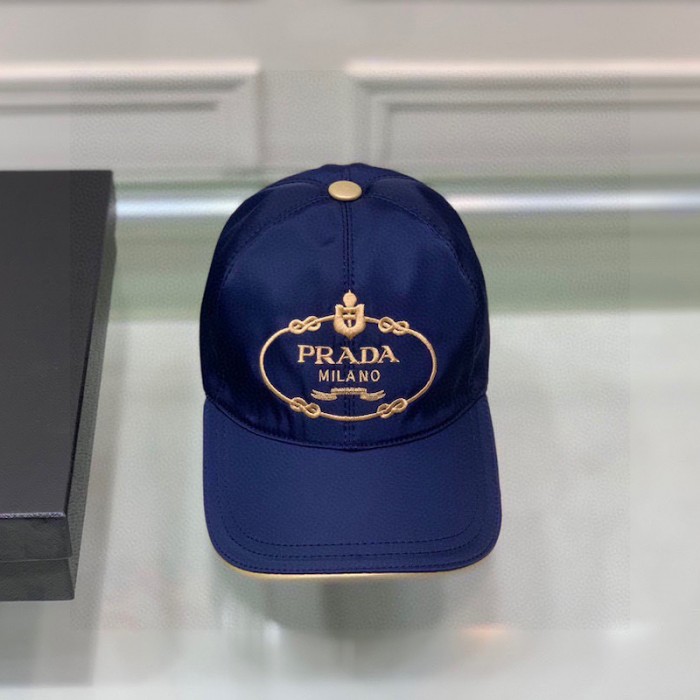 Pra*a cotton baseball cap blue