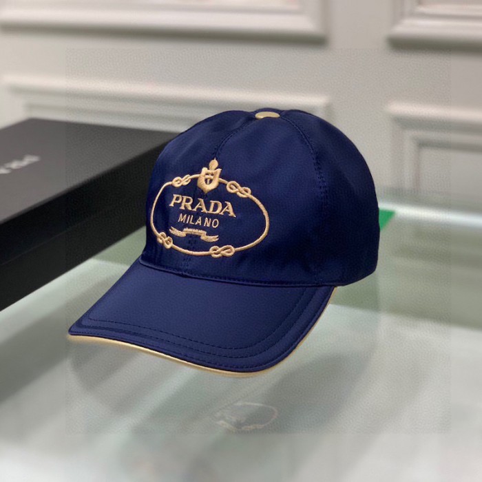 Pra*a cotton baseball cap blue