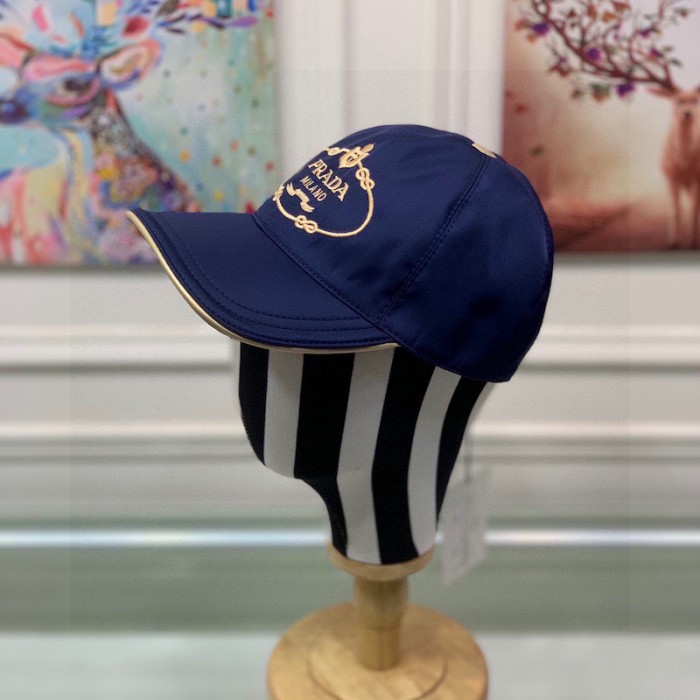 Pra*a cotton baseball cap blue