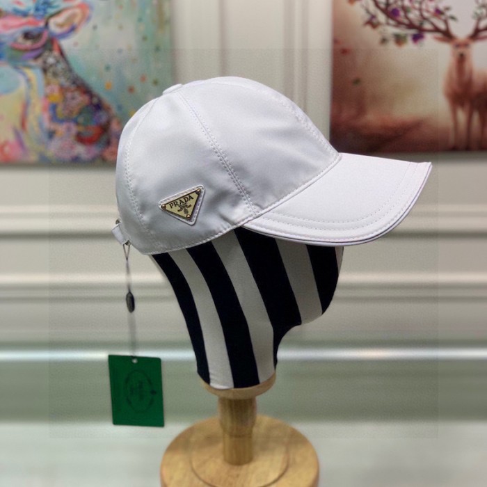 Pra*a re-nylon baseball cap white