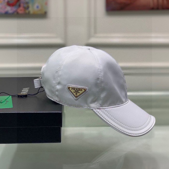 Pra*a re-nylon baseball cap white