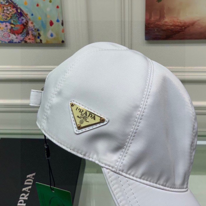Pra*a re-nylon baseball cap white