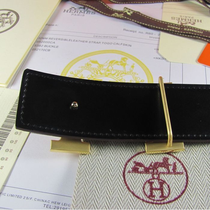 H**mes reversible togo leather 38mm belt grey