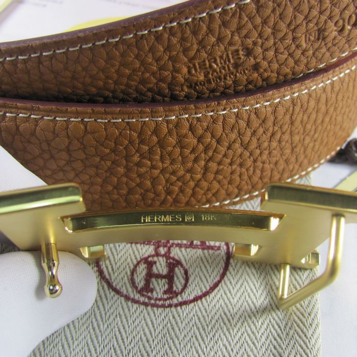 H**mes reversible togo leather 38mm belt tan