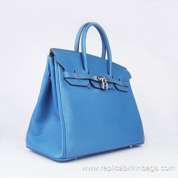 H**mes birkin 35cm togo leather blue jean