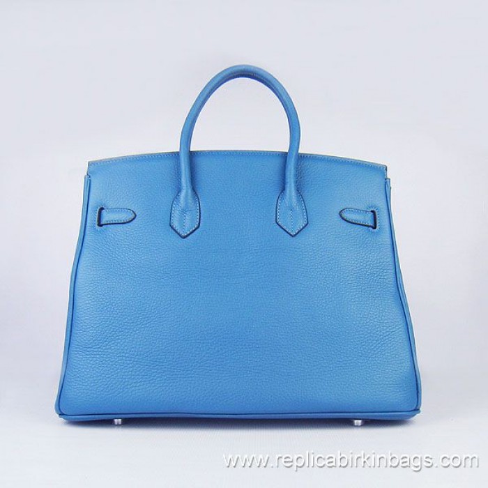 H**mes birkin 35cm togo leather blue jean