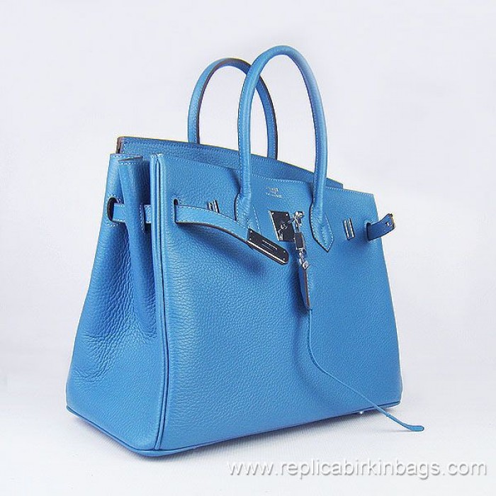 H**mes birkin 35cm togo leather blue jean