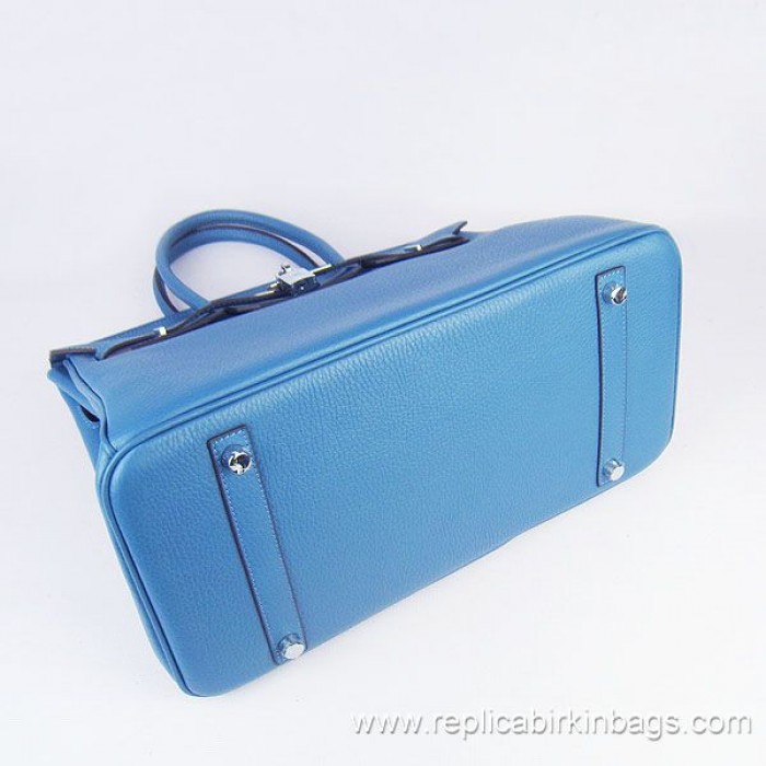 H**mes birkin 35cm togo leather blue jean