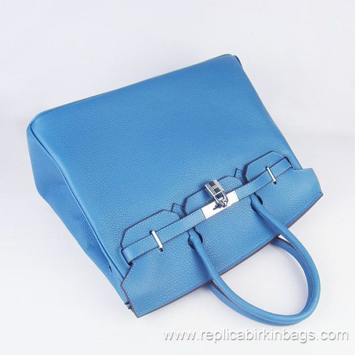 H**mes birkin 35cm togo leather blue jean