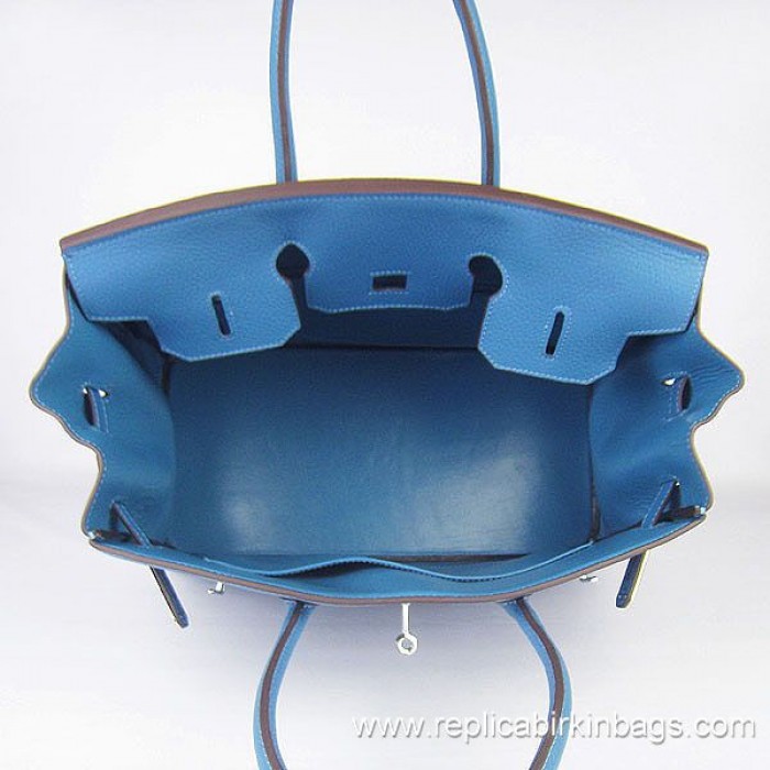 H**mes birkin 35cm togo leather blue jean