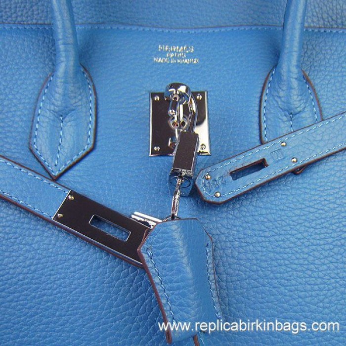 H**mes birkin 35cm togo leather blue jean