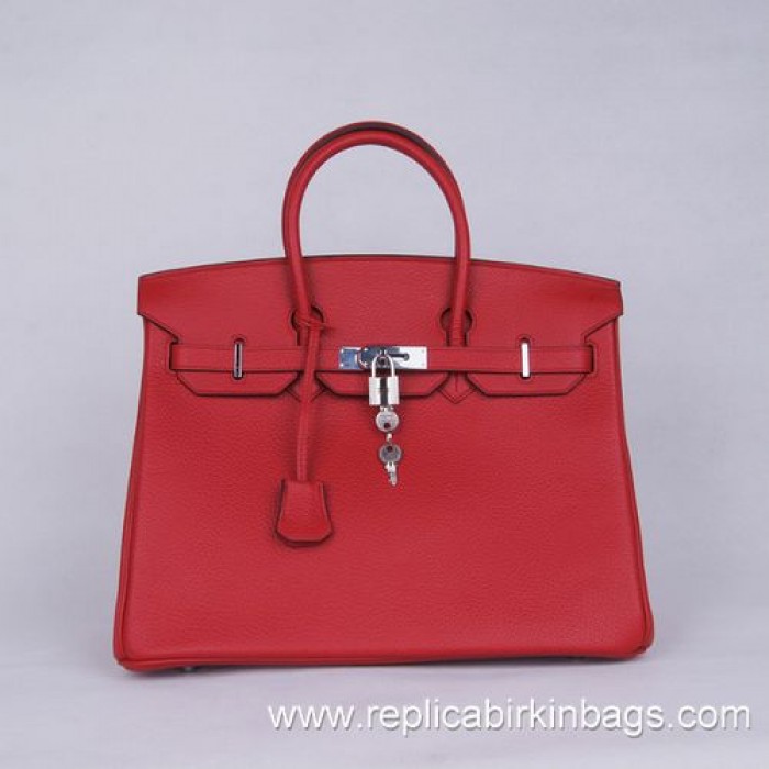H**mes birkin 35cm togo leather red