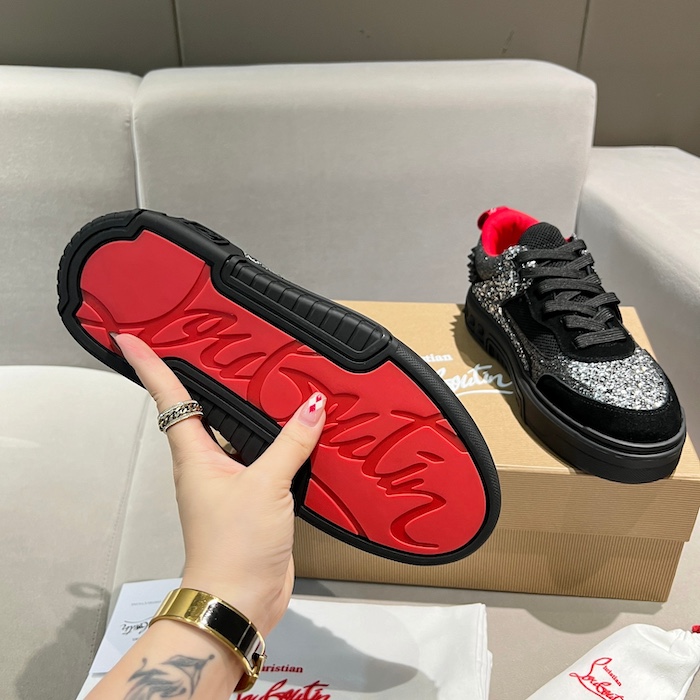 Ch**an louboutin astroloubi black strass calf leather sneaker
