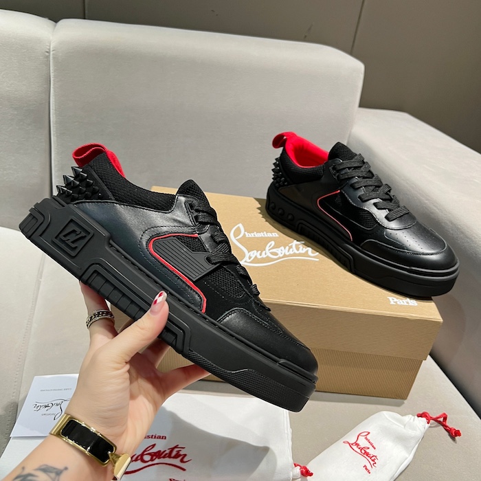 Ch**an louboutin astroloubi black calf leather sneaker