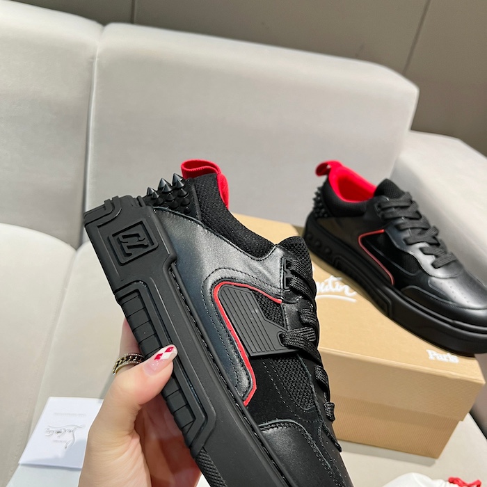 Ch**an louboutin astroloubi black calf leather sneaker