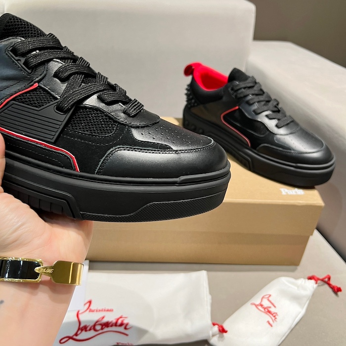 Ch**an louboutin astroloubi black calf leather sneaker