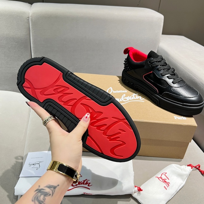 Ch**an louboutin astroloubi black calf leather sneaker