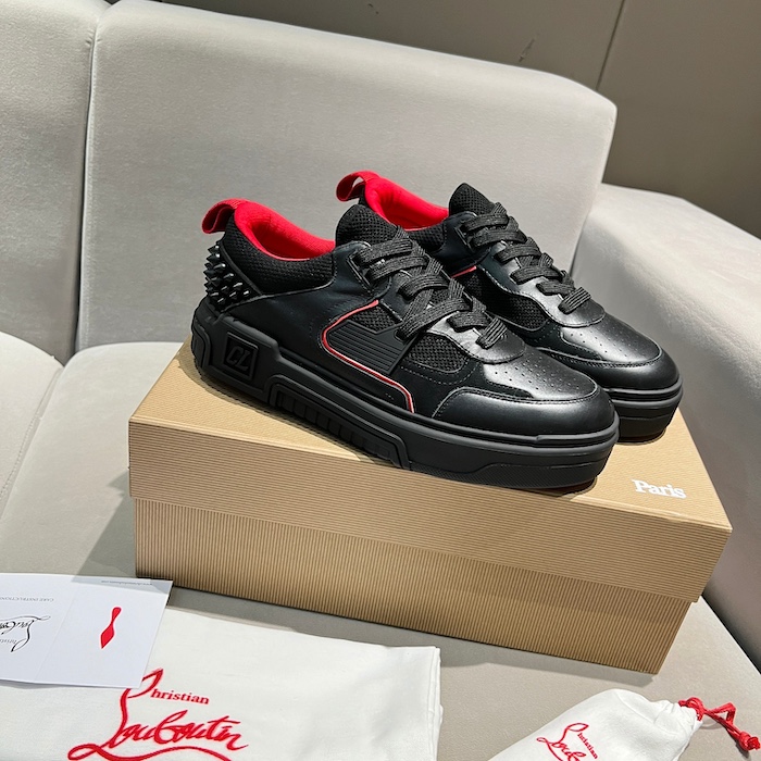 Ch**an louboutin astroloubi black calf leather sneaker