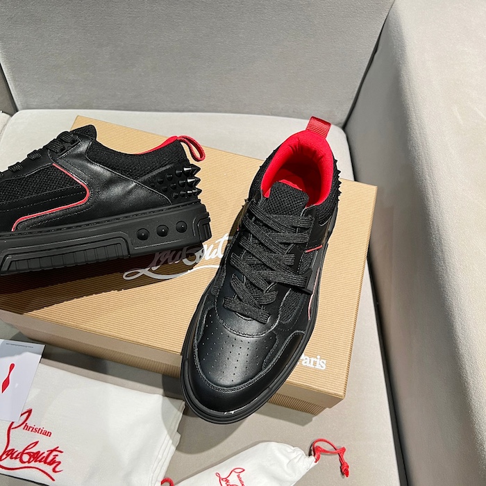 Ch**an louboutin astroloubi black calf leather sneaker