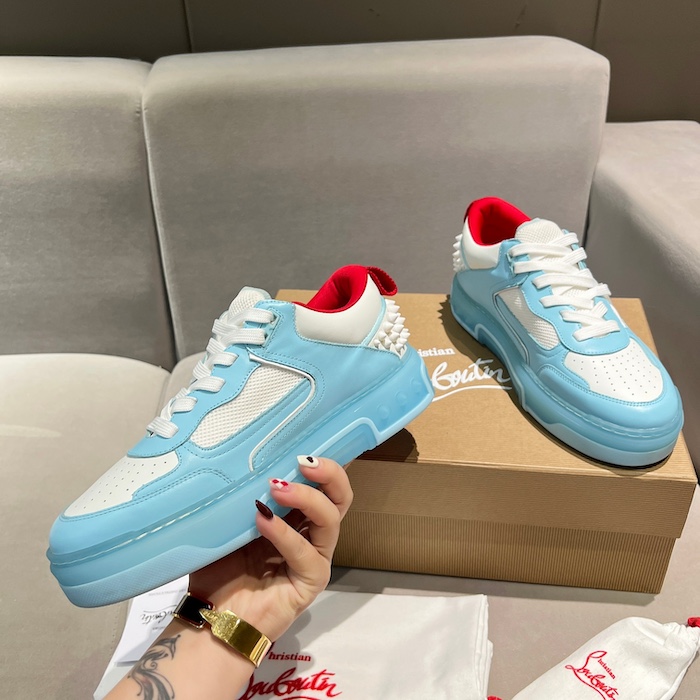 Ch**an louboutin astroloubi blue calf leather sneaker