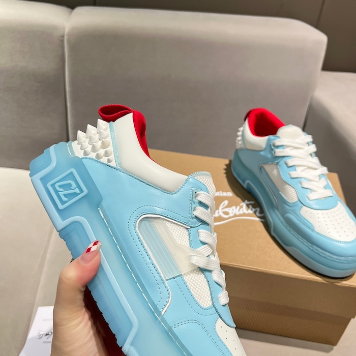Ch**an louboutin astroloubi blue calf leather sneaker