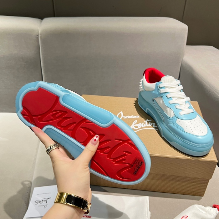 Ch**an louboutin astroloubi blue calf leather sneaker