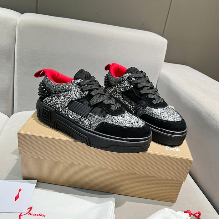Ch**an louboutin astroloubi black strass calf leather sneaker