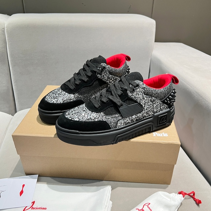 Ch**an louboutin astroloubi black strass calf leather sneaker