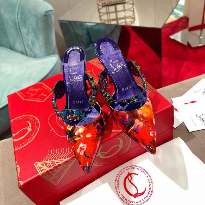 top quality Ch**an louboutin mmiss goldora patent leather pump 100mm