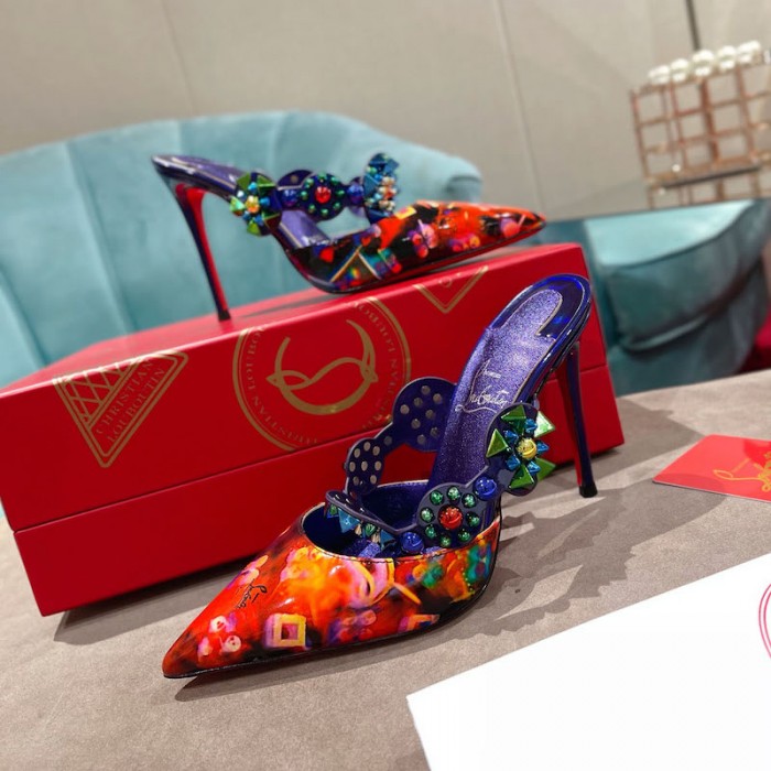 top quality Ch**an louboutin mmiss goldora patent leather pump 100mm