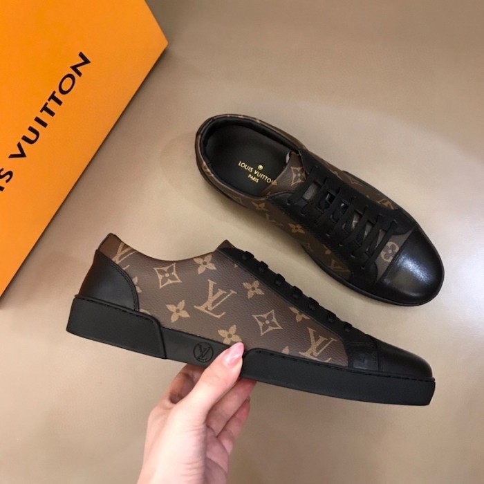 l**is V*t*n monogram canvas match-up sneaker