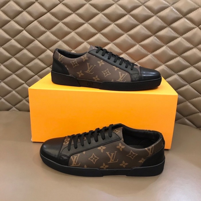 l**is V*t*n monogram canvas match-up sneaker