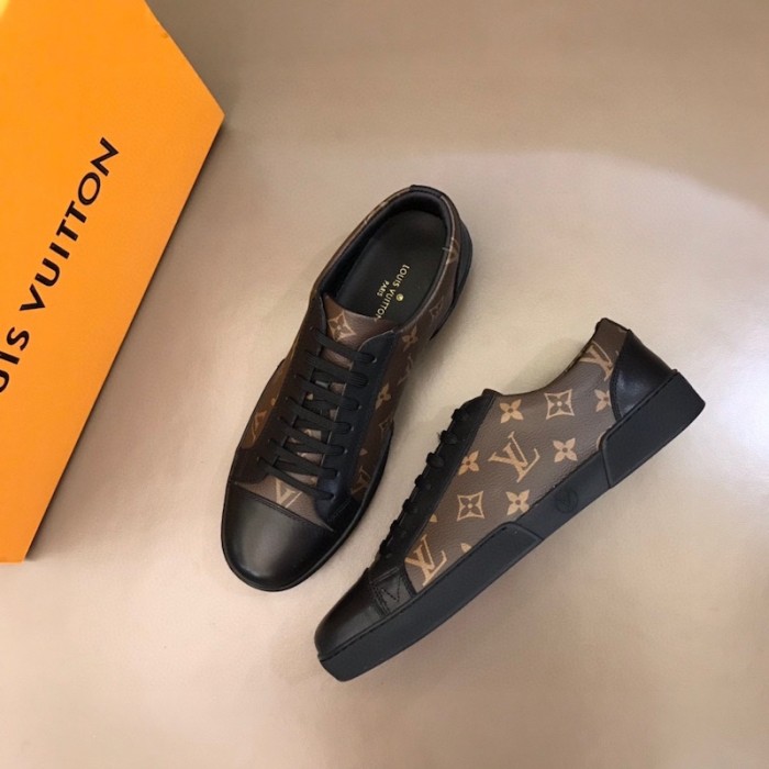 l**is V*t*n monogram canvas match-up sneaker