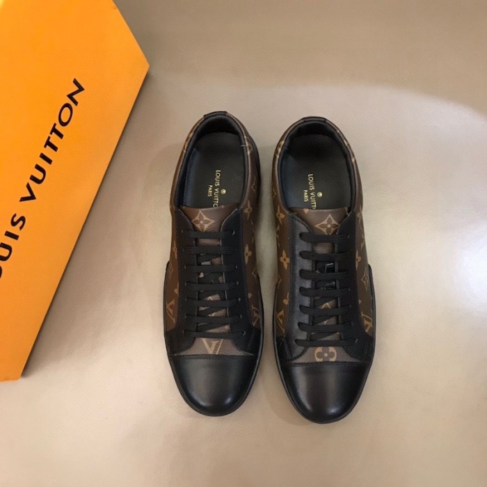 l**is V*t*n monogram canvas match-up sneaker