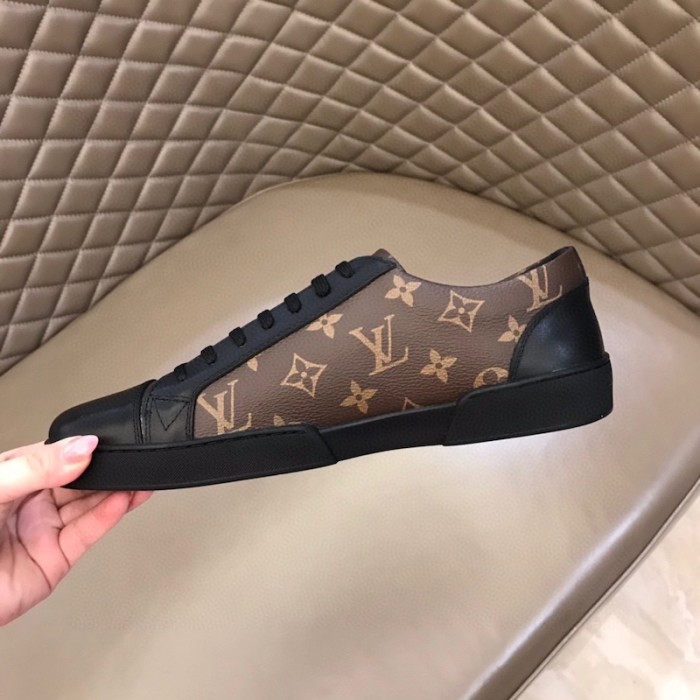 l**is V*t*n monogram canvas match-up sneaker