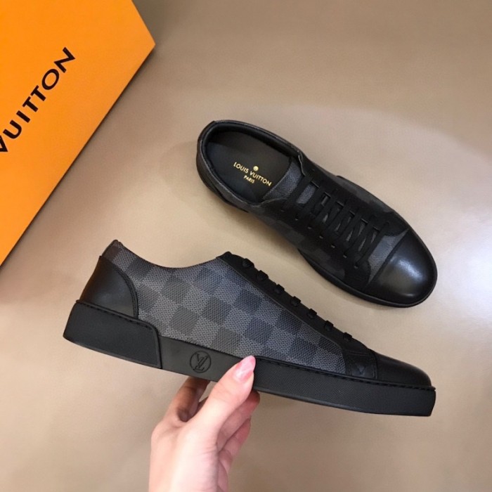 l**is V*t*n damier graphite match-up sneaker 1a7wfr